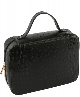 Ostrich Croc Bible Case Bag LMS127 BLACK